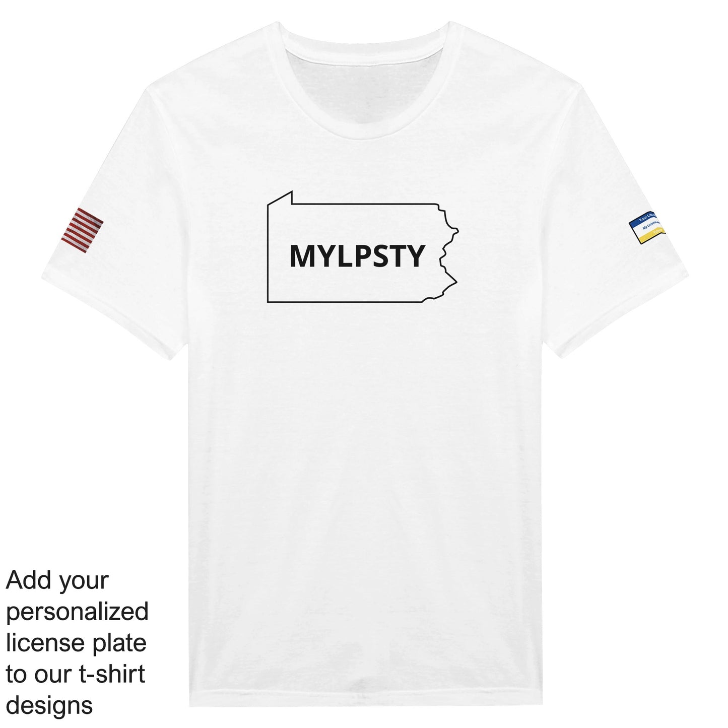 Men’s Custom T-Shirt - Add Your Personalized License Plate